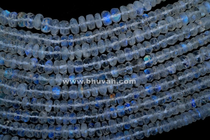 3 MM Pitch Moonstone Beads 13 Inch Moonstone Rondelle Beads Strand 5 Strand AAA Natural Pitch Moonstone Micro Faceted Rondelle Beads
