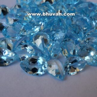 Blue Topaz 10x7mm Pear Shape Faceted Cut Stone Gemstone Price per Carat